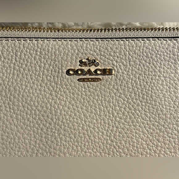 COACH Colorblock Pebbled Leather Double Zip Wristlet NEW!!! - Picture 9 of 13